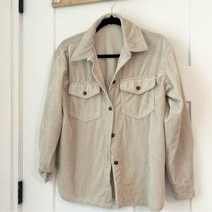 Workshop Republic Clothing Beige Corduroy Utility shirt